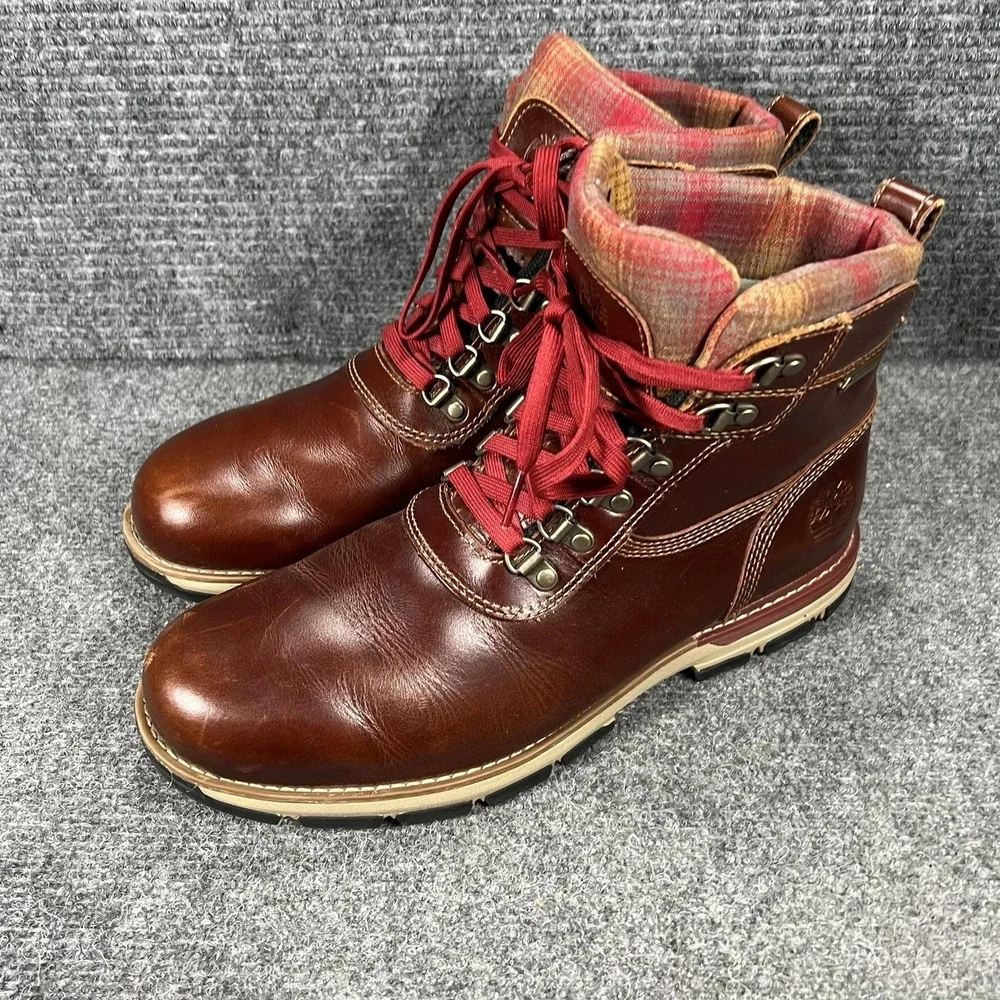 Timberland Pendleton Boots Mens Size 9.5 Brown Leather Gore-Tex Waterproof Snow